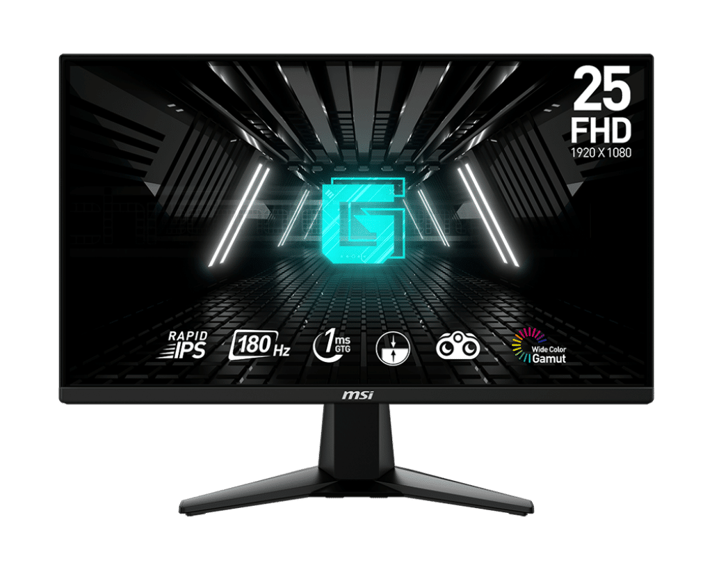 Ecran Msi G255F 24 5 Rapid Ips 180Hz 4711377142670 — MSI au Maroc | Connecto.ma